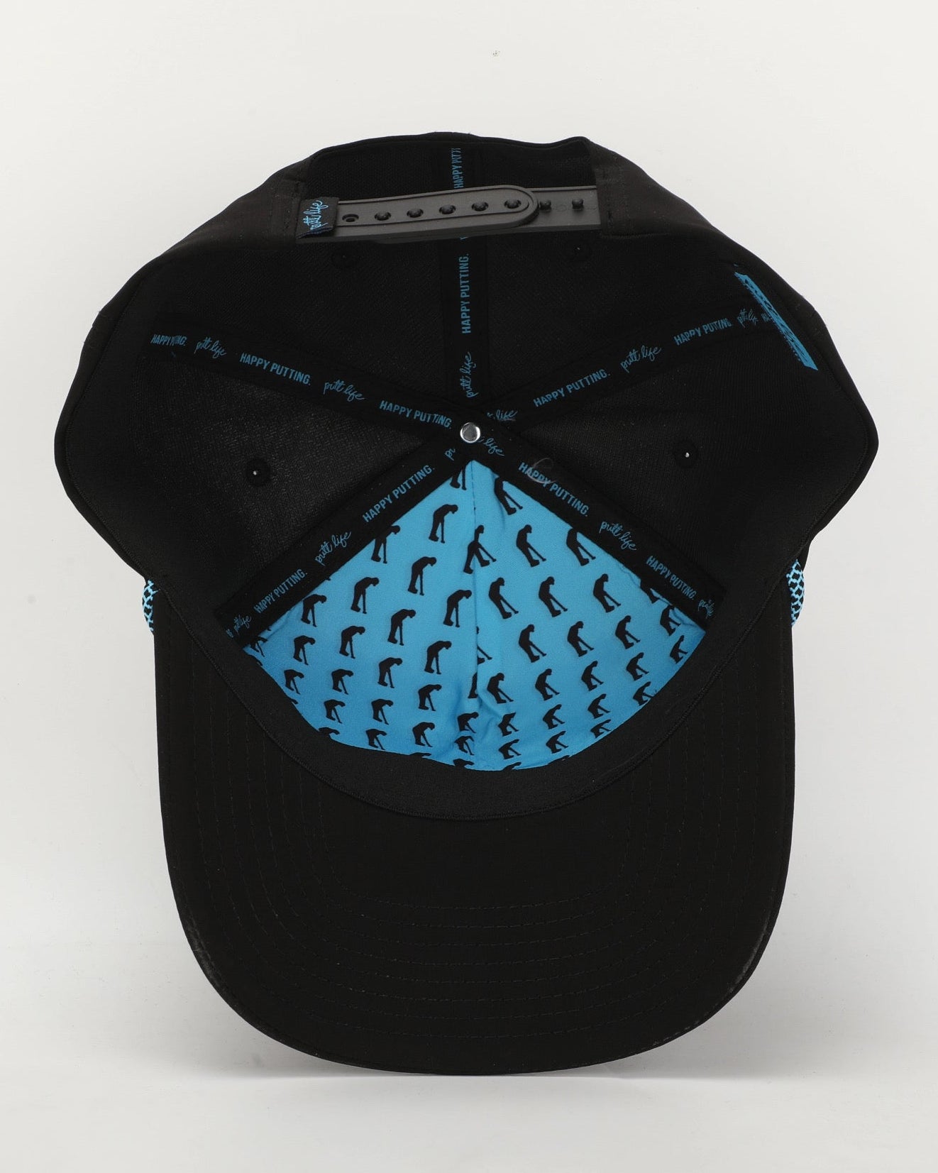 Putt Life and Blue Putter Rope Hat BLACK