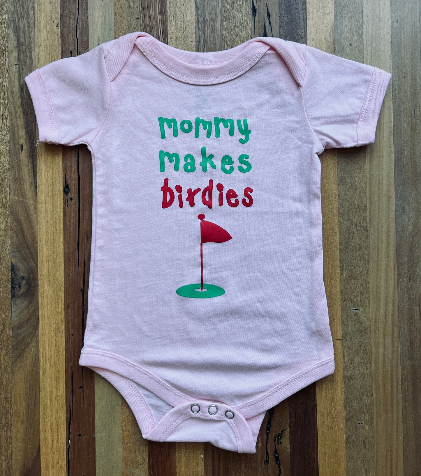 Mommy Makes Birdies Onesie PINK