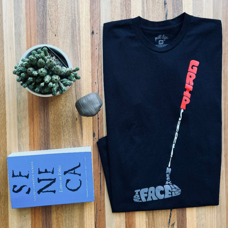 men's black golf putter tee shirt 100 percent premium heavy weight cotton trendy fashion graphic artistic