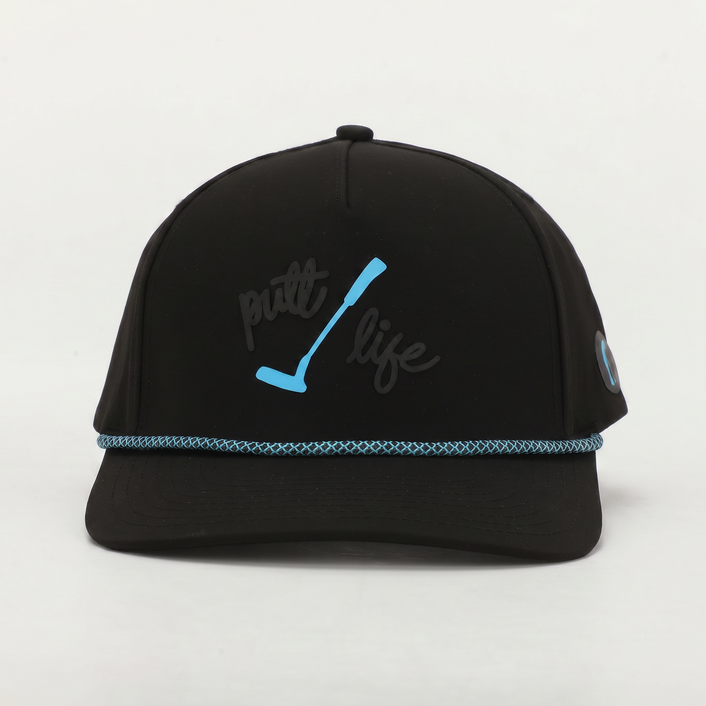 Putt Life and Blue Putter Rope Hat BLACK