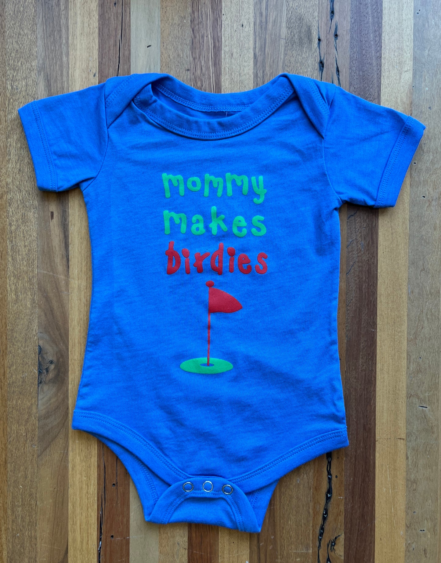Mommy Makes Birdies Onesie BLUE