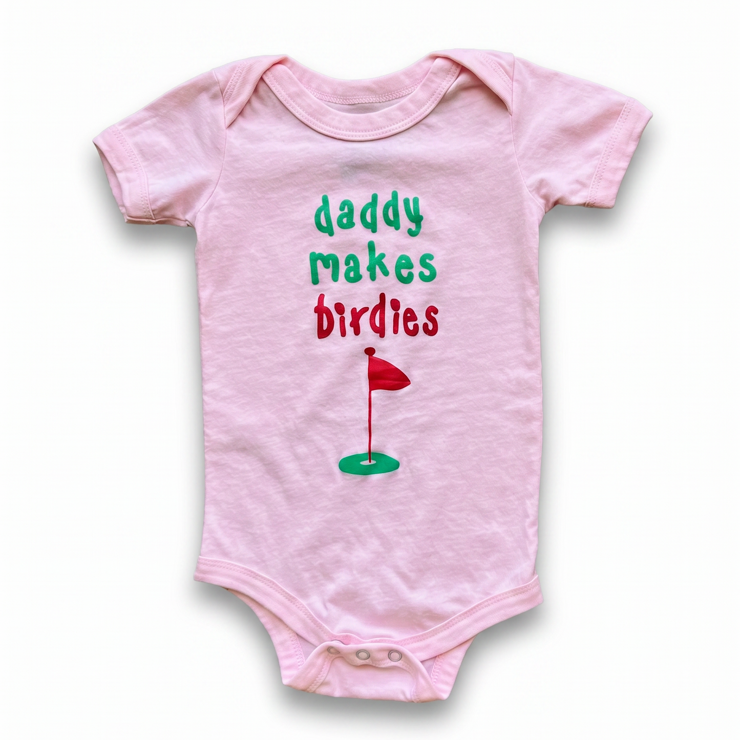 Daddy Makes Birdies Onesie PINK
