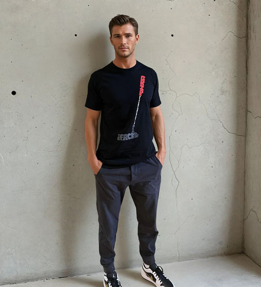 men's black golf putter tee shirt 100 percent premium heavy weight cotton trendy fashion graphic artistic